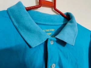 Red Tape Blue Tshirt With Collar(Men&#39;s)
