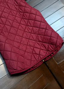 Old Navy Women Red Quilted Sleeveless Jacket