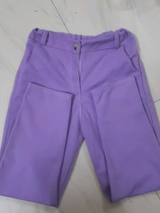Purple High-Waisted Trousers