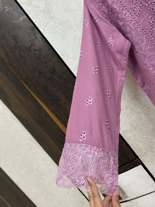 Embroidered Cutwork Suit