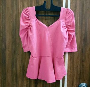 🛍️ Good Pink Peplum Top ⭐⭐⭐⭐⭐