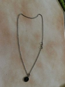Silver Tone Clock Pendant Neck Piece