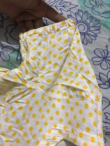 Cotton Drawstring Crop Top