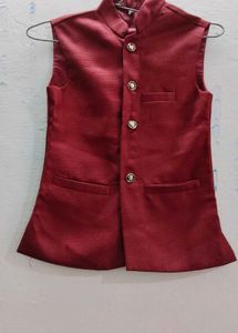 Maroon Waistcoat - Stylish Ethnic Jacket