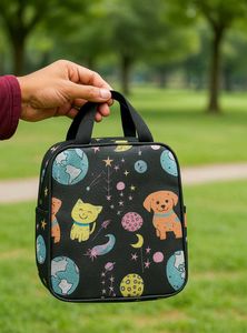 Apple Lunch Bags - Blue &amp; Pink