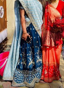 Price Drop- Blue Cut Dana Lehenga