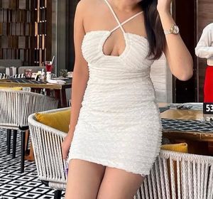 White Cut Out Backless Dress