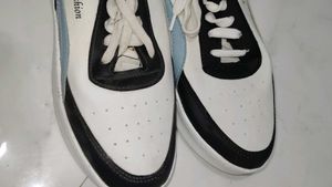 Stylish White & Black Sneakers