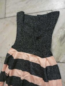 Striped Sparkle Mini Dress