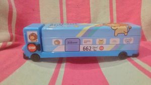 Blue Bus Pencil Box with Sharpener