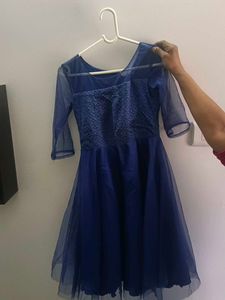 Elegant Blue Party Dress