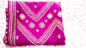 Elegant Purple Bandhani Saree