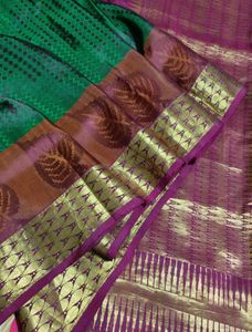 Green And Maroon Silk Saree