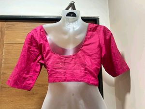 🌺 Rose Grey Handprint Cotton Saree be