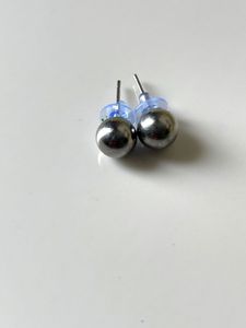 Silver Round Stud Earring