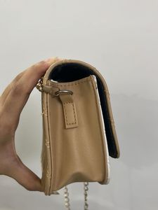 Beige And White Shoulder/Sling Bag