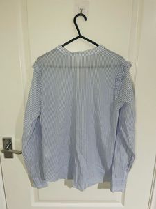 H&amp;M Striped Ruffle Top