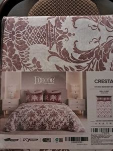 Cresta D'DECOR Wood Rose Floret Double Bedsheet