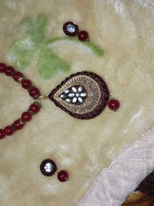 Red Beaded Necklace Set