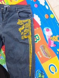 Stylish floral print design Denim Jeans