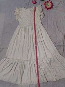 Ivory Lace Dress For Girls(Bust-26)