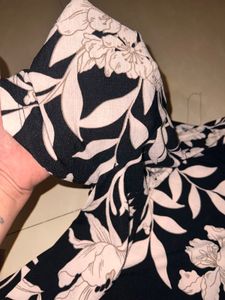 Black And White Flower Top