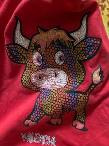 Red Valencia Bull Graphic Tee