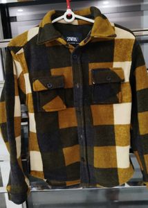 Zara Plaid Shirt Jacket