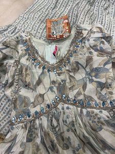 Floral Print Kurta with Sharara