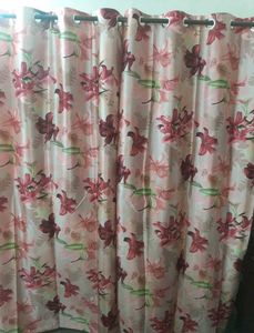 Pack Of 2 Floral Print Window Curtains