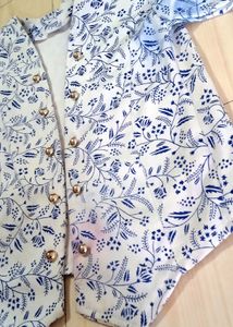 White Jacket With Blue Stripes T-shirt
