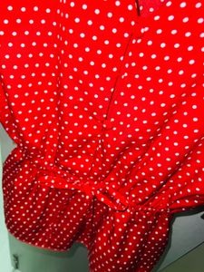Red Polka Dot Top