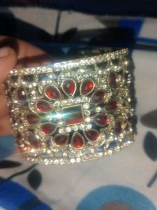 Red Jewel Cuff Bracelet