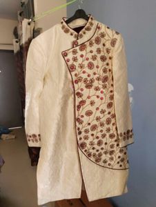 Elegant Cream wadding wear Sherwani