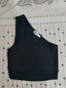 Black One-Shoulder Top