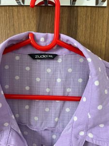 Polka Dot Lavender Crop Top