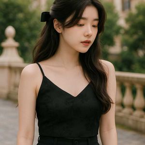 New Black Floral Cami Top