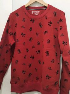 Red Floral Print Sweater