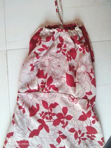 Floral Printed Red Dress