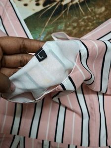 Striped Pink Casual Dress