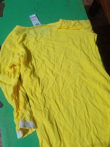 Yellow Embroidered Kurta