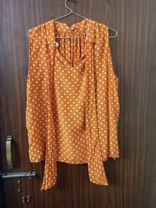 Orange Dotted Top