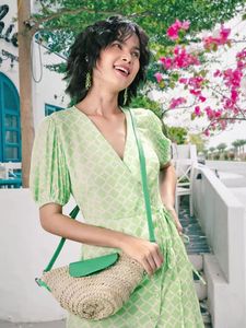 MANGO Printed Dress With Balloon Sleeves