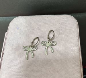 Silver Bow Drop Earrings💗💗
