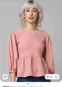 Balloon Sleeves Peplum Only top