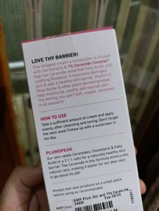 Plum Oat &amp; 1% Ceramide Barrier Love  Moisturizer