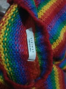 Rainbow Striped Knit Sweater