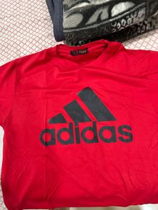 Adidas Red Graphic T-Shirt