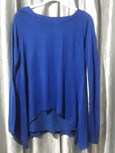 Stylish Electric Blue Korean Tops