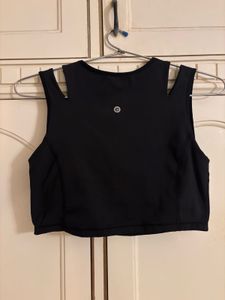 Enamor Black Sports Bra Crop Top